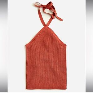 J Crew Cotton-Blend Halter Sweater-Tank